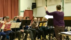 conducting-the-Coquet-Concert-Band-in-rehearsal