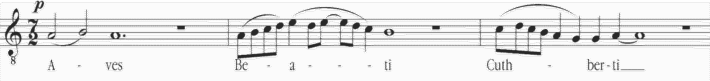 Aves Beati Cuthberti plainchant, St. Cuthbert